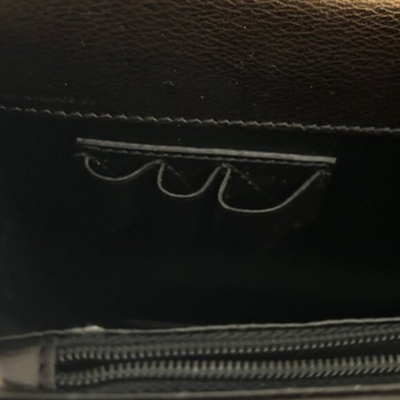 DUNHILL LEATHER WRISTLET/CLUTCH-BLACK🌟-VINTAGE
